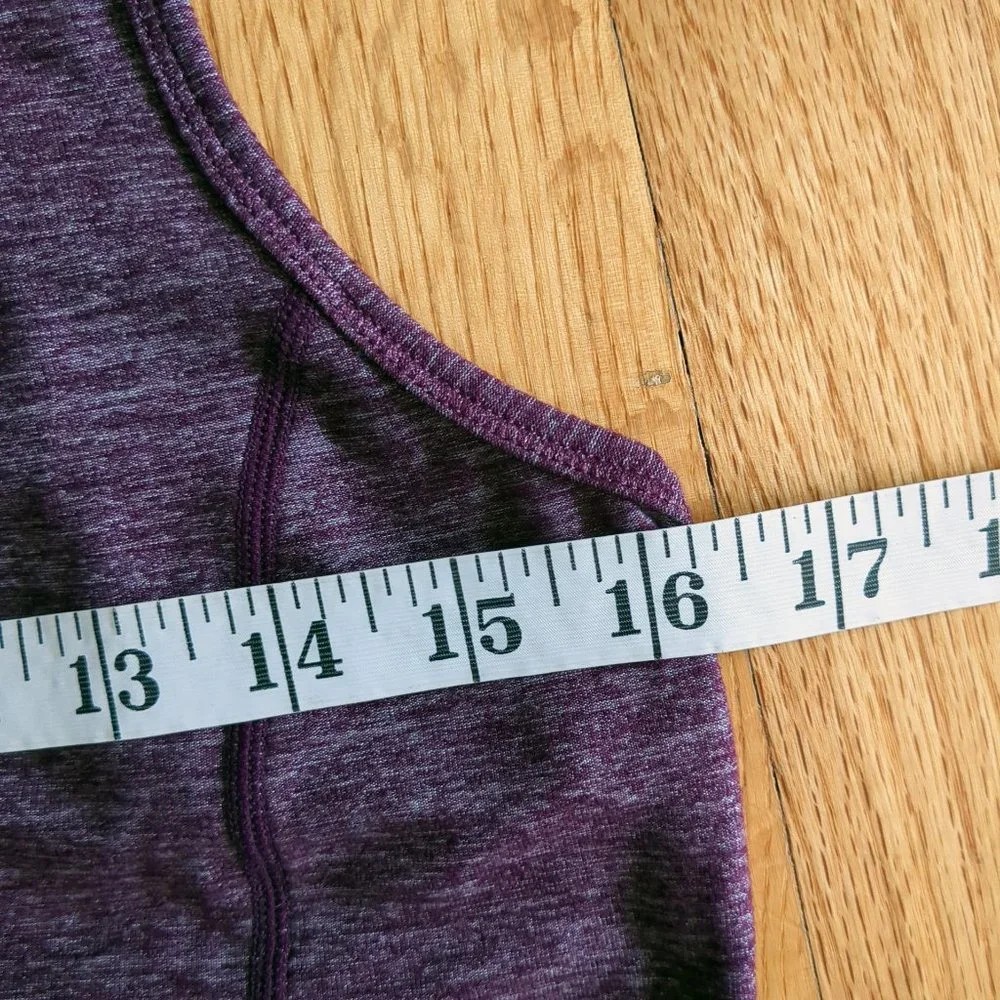 [SOLD] Lululemon Dash Tank Heathered Purple Ruffle Soft Athletic Running Top - Picture 11 of 13
